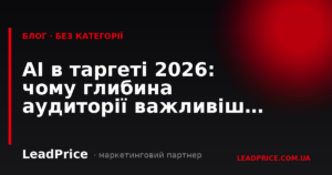AI в таргеті 2026: чому глибина аудиторії важливіша за кліки